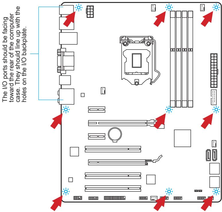 MSI B85-G41 PC MATE - Mounting Screw Holes - 1