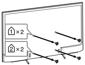 SONY KD43XE8096,  KD-55XE8096,  KD49XE8096,  KD-55XE8096 - A televíziókszülék   felszerelésének előkészítésé - 1