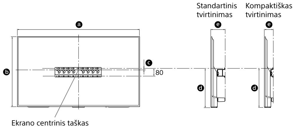 SONY KD43XE8096,  KD-55XE8096,  KD49XE8096,  KD-55XE8096 - Nusprěskite, kurioje vietoje montuosite. - 1