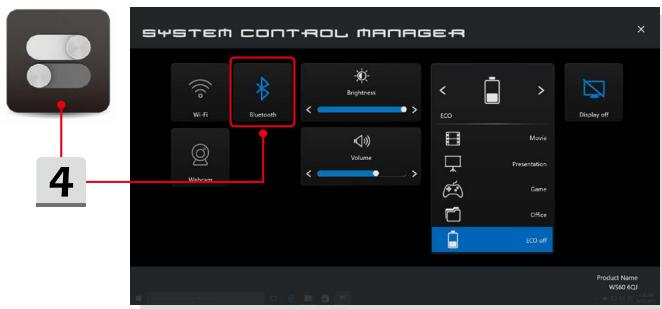 MSI GT72VR 7RD-499XFR DOMINATOR, GT72VR 7RE-487FR DOMINATOR PRO DRAGON EDITION - Activier la connexion Bluetooth - 4