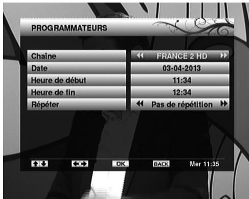 METRONIC ASTRELL 013135 - Enregister une émission future : - 2