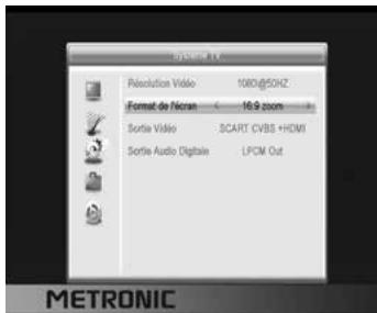 METRONIC ZAPBOX HD-SO.2 - - Regolazioni dello schermo - 1