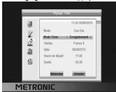METRONIC ZAPBOX HD-SO.2 - B - Programmer un enregistrement différé - 1
