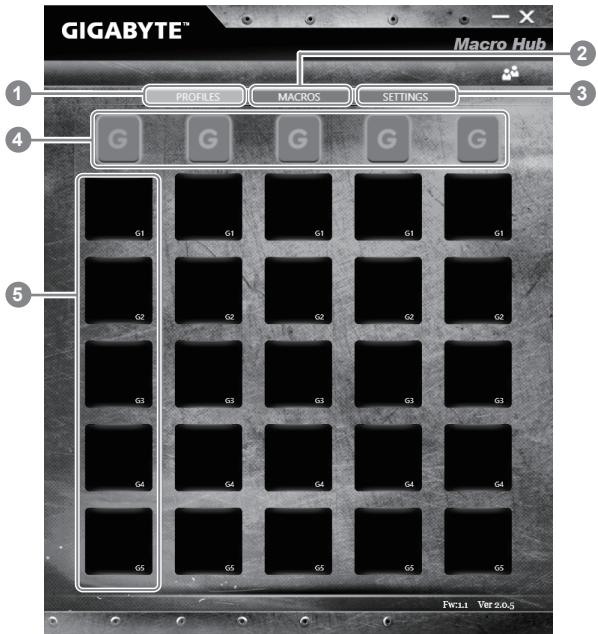 GIGABYTE AERO 14W V7 B40W10P-FR - Présentation de l'application macro hub - 1