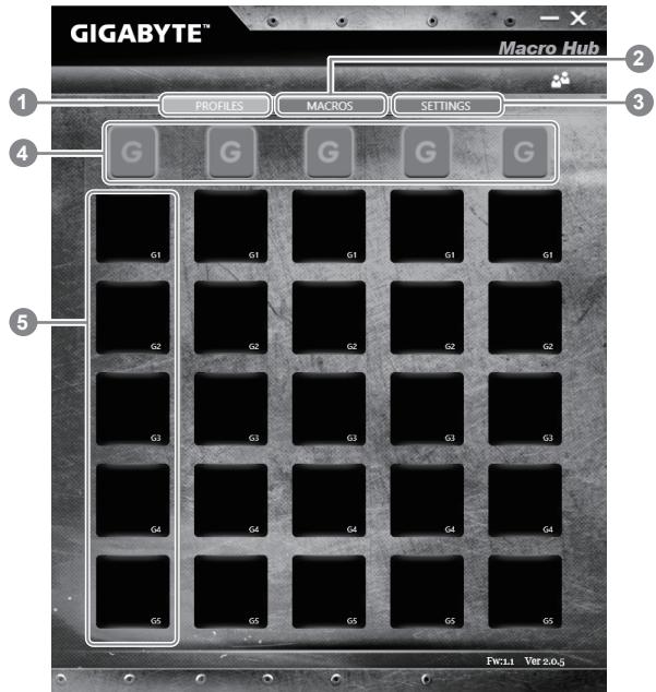 GIGABYTE AERO 14W V7 B40W10P-FR - The overview of Macro Hub - 1