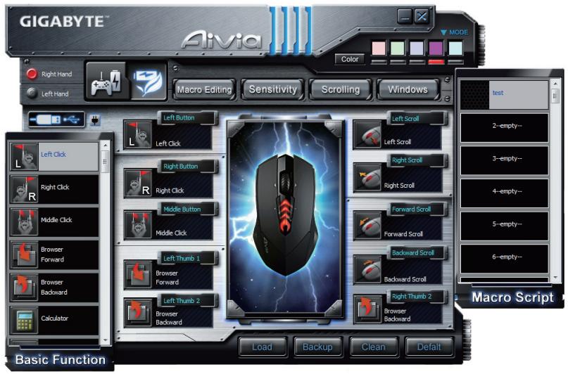 GIGABYTE AIVIA M8600,  AIVIA M8600 - Přižazení tlacítek - 1