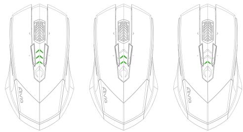 GIGABYTE AIVIA M8600,  AIVIA M8600 - El LED verde muestra lo que queda de bateria: - 1
