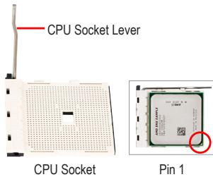 GIGABYTE GA-970A-DS3P - Installing an AMD CPU (skip this step if the motherboard has a built-in CPU) - 1