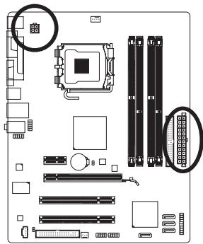 GIGABYTE GA-G41M-COMBO - 1/2) ATX_12V/ATX (Connecteur d'alimentation 2x2 12V et Connecteur d'alimentation principale 2x12) - 2