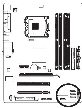 GIGABYTE GA-G41M-COMBO - 7) SATA2_0/1/2/3 (Connecteurs SATA 3Gb/s) - 1