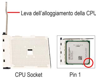 GIGABYTE GA-H87-HD3,  GA-H87M-D3H - Installazione di una CPU AMD (saltare esta fase se la schedà madre ha una CPU integrata) - 1