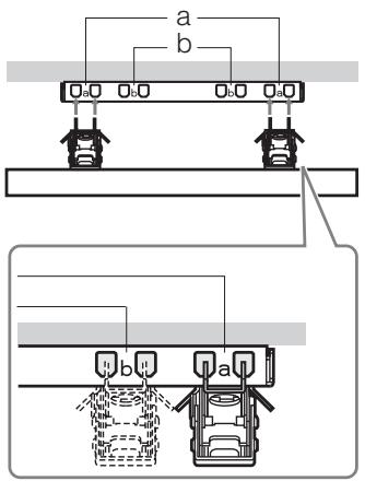 SONY KDL32EX650, KDL40WD650 - Posizione dei ganci - 1