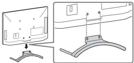 SONY KDL32EX650,  KDL40WD650 - 1: Colocar o suporte de fixação para mesas - 2