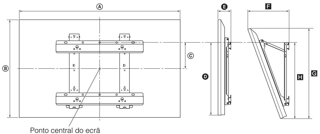 SONY KDL32EX650,  KDL40WD650 - Tabela de dimensionalas de instalacao do televisor - 1