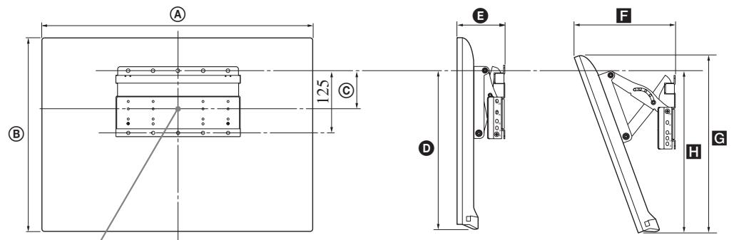 SONY KDL32EX650, KDL40WD650 - Tabella delle dimensioni di installmente del teilevisore - 2