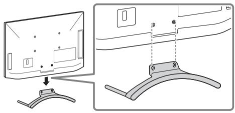 SONY KDL32EX650, KDL40WD650 - 1: Befestigen des Tischständers - 1