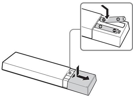SONY KDL32EX650,  KDL40WD650 - Colocacion de las pilas en el mando a distancia - 1