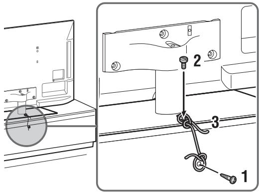 SONY KDL32EX650, KDL40WD650 - 4: AnbringeneinerKippsicherungfür dasFernsehgerät - 1
