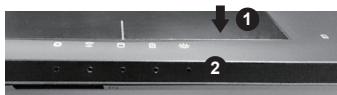GIGABYTE P57W V7 C2D-FR,  P57W V7 C32W10-FR,  P57W V7 C52W10-FR,  P57X V7 C32W10-FR - Vista superior Vista frontal y - 2