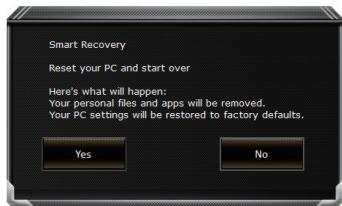 GIGABYTE P57W V7 C2D-FR,  P57W V7 C32W10-FR,  P57W V7 C52W10-FR,  P57X V7 C32W10-FR - GIGABYTE Smart Recovery - 1