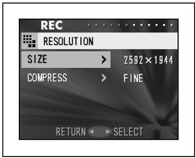 KONICA MINOLTA DIMAGE G500 - Configuraciones con el menu de GRABACION (DETAILLES) - 3