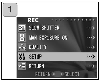 KONICA MINOLTA DIMAGE G500 - Selección el menu de Configuración - 1