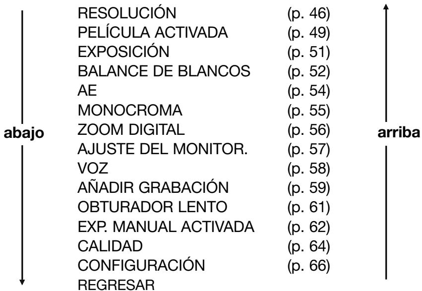 KONICA MINOLTA DIMAGE G500 - Configuraciones con el menu de GRABACION (DETAILLES) - 2