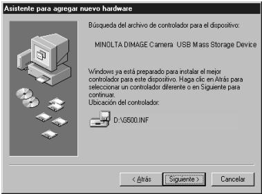 KONICA MINOLTA DIMAGE G500 - Instalar el software controlador USB - 4