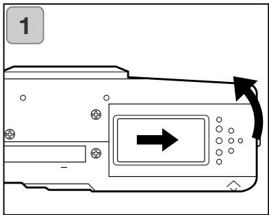 KONICA MINOLTA DIMAGE G500 - Instalar la bateria (proporcionada) - 1