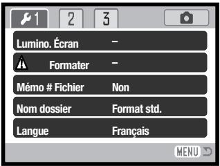 KONICA MINOLTA DIMAGE X50 - NAVIGATION DANS LE MENU RÉGLAGES - 4