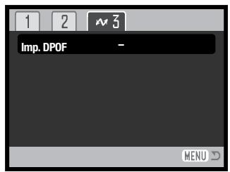 KONICA MINOLTA DIMAGE X50 - Index des fonctions du menu - 2