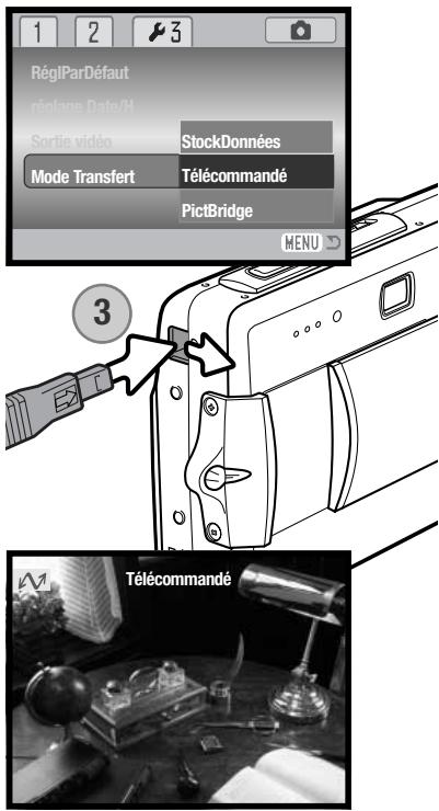 KONICA MINOLTA DIMAGE X50 - CONNEXION DE L'APPAREIL EN MODE TÉLECOMMANDE - 1