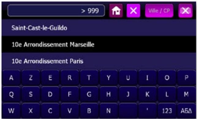 TAKARA GP83CAV - Définir une adresse postale comme destination - 2