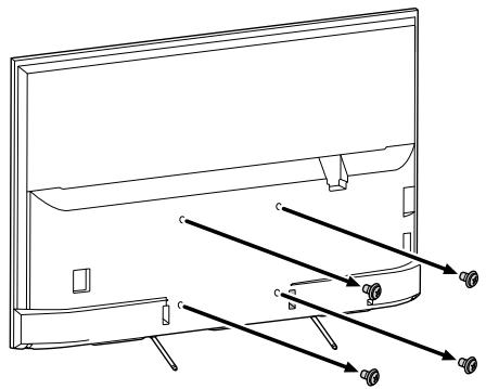 SONY KDL75W855CBAEP - Quite los tornillos de la parte posterior del televisor. - 1