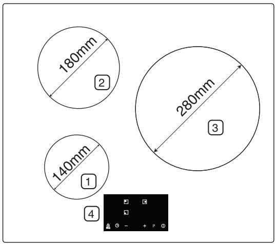 SAMSUNG NV70M3571RS - COOKING ZONES - 1