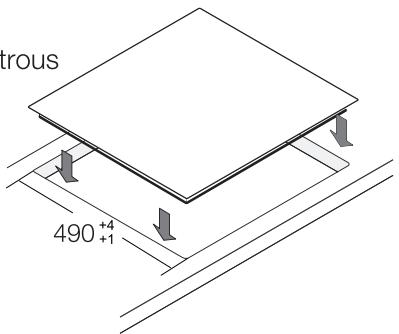 SAMSUNG NV70M3571RS - Installer le plan de travail - 8