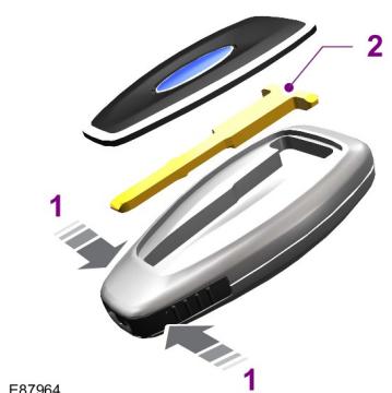 FORD FIESTA 2018 - Télécommande avec lame de clé escamtable - 5