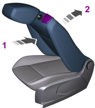 FORD FIESTA 2018 - Retour du dossier de siège en position d'assise - 1