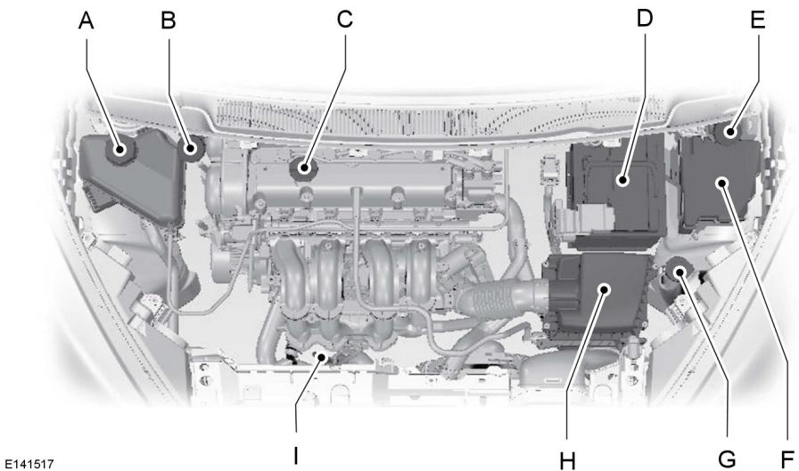 FORD FIESTA 2018 - VUE D'ENSEMBLE SOUS LE CAPOT - 1.6L DURATEC-16V TI-VCT (SIGMA) - 1