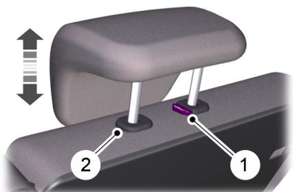 FORD FIESTA 2018 - Appuie-tete extérieur arrriere - 1