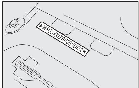 FORD KA 2008 - PLAQUETTE RÉCAPITULATIVE DES DONNÉES D'IDENTIFICATION fig. 2 - 1