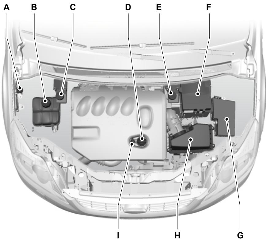 FORD KUGA 2010 - VUE D'ENSEMBLE DU COMPARTIMENT MOTEUR - 2.0L DURATORQ-TDCI (DW) DIESEL - 1