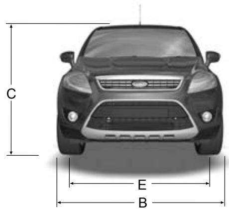 FORD KUGA 2010 - Dimensions du vehicule - 2