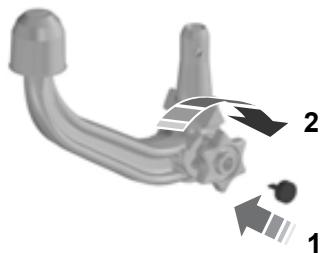 FORD KUGA 2010 - Déverrouillage du mécanisme de boule de remorquage - 1