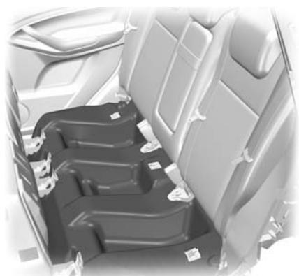 FORD KUGA 2011 - Compartment de rangement sous les sièges arrêté - 1