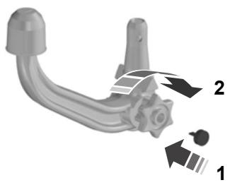 FORD KUGA 2011 - Déverrouillage du mécanisme de boule de remorquage - 1