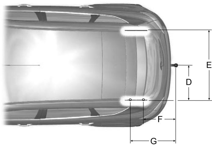 FORD KUGA 2011 - Dimensions de l'équipement de remorquage - 2