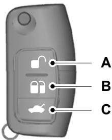 FORD KUGA 2011 - Verrouillage et déverrouillage   Déverrouillage du vehicule - 1