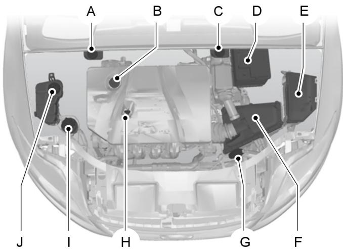 FORD MONDEO 2013 - VUE D'ENSEMBLE SOUS LE CAPOT - 2.3L DURATEC-HE (MI4) - 1
