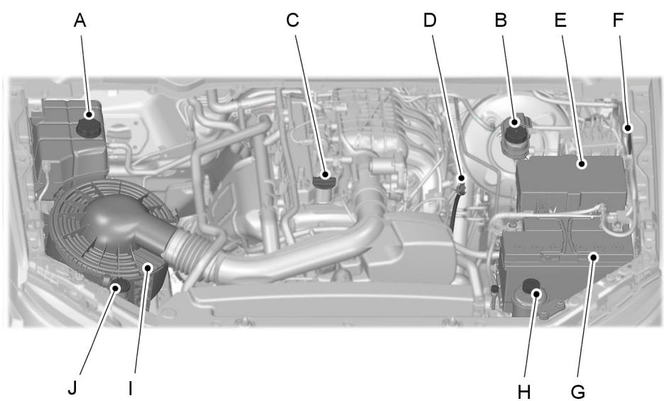 FORD RANGER 2012 - VUE D'ENSEMBLE SOUS LE CAPOT - 2.5L DURATEC-HE (122KW/165CH) - MI4 - 2